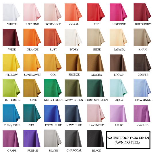 Tri-Tone Custom | ToneHaus Ottoman | Waterproof Faux Linen