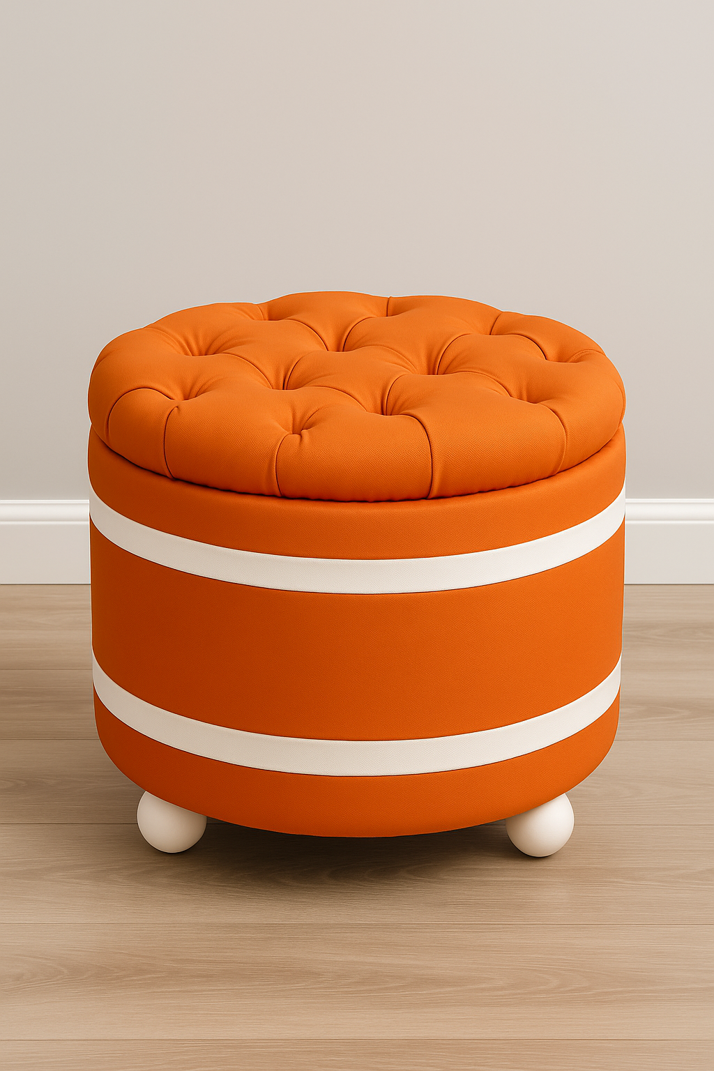 Two-Tone Custom | Pearlwood Essence Storage Ottoman | Matte Performance Velvet