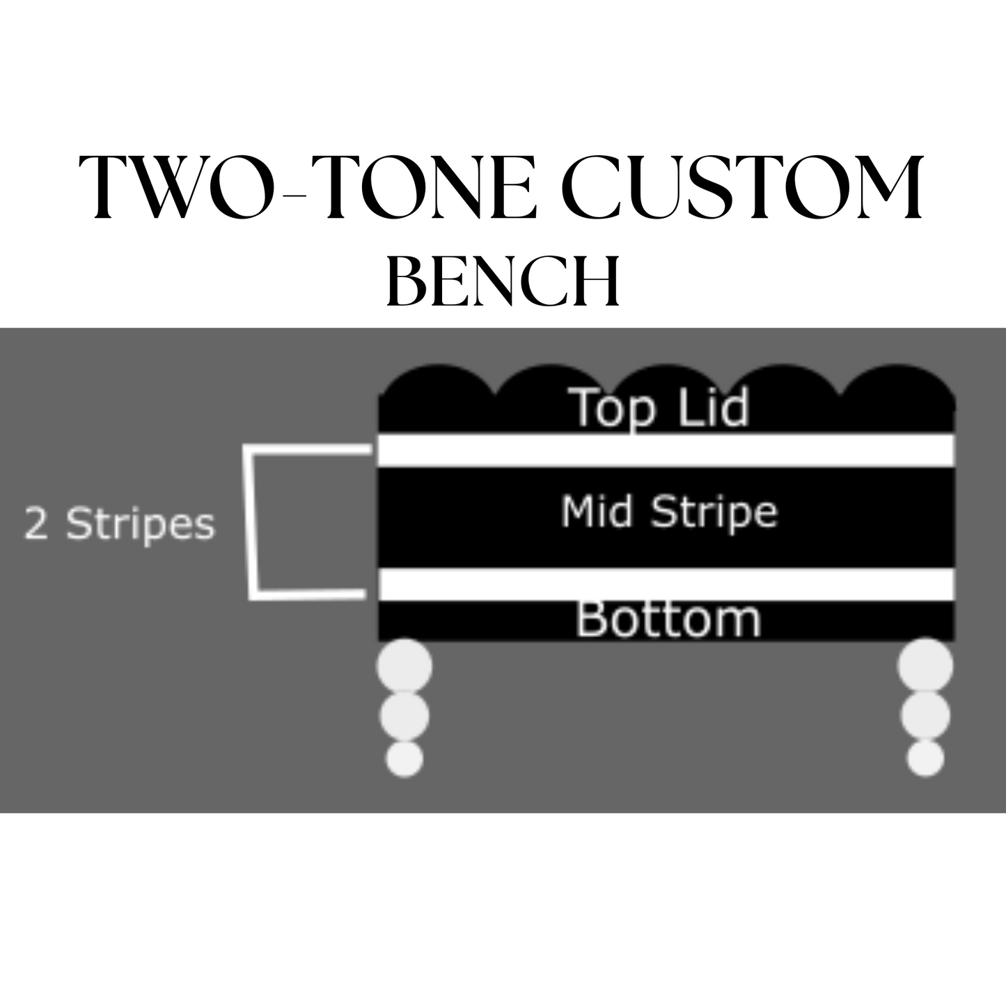 Two-Tone Custom | Pearlwood Essence Storage Bench | Waterproof Faux Linen