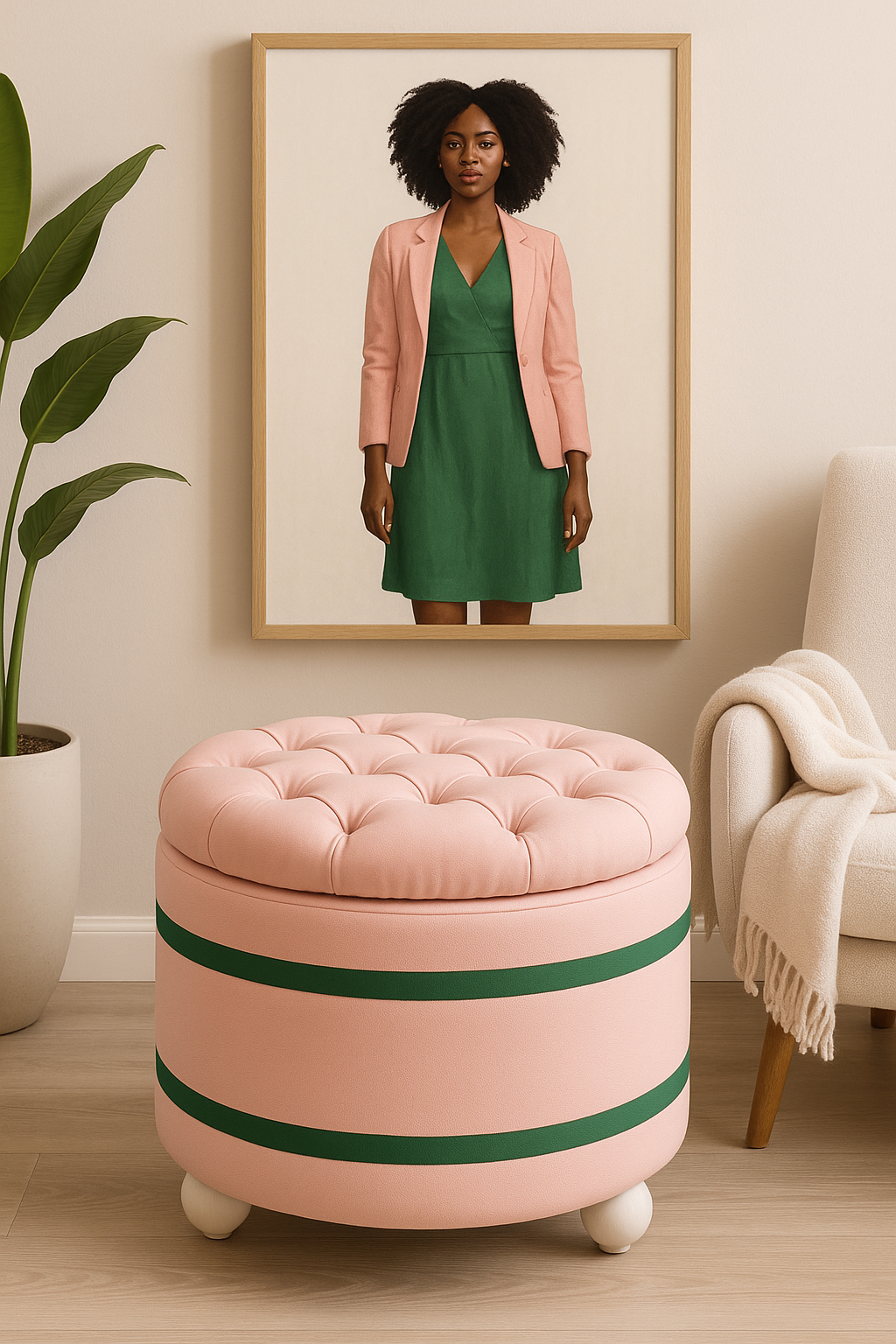 Sisterhood Inspired | Pearlwood Essence Storage Ottoman