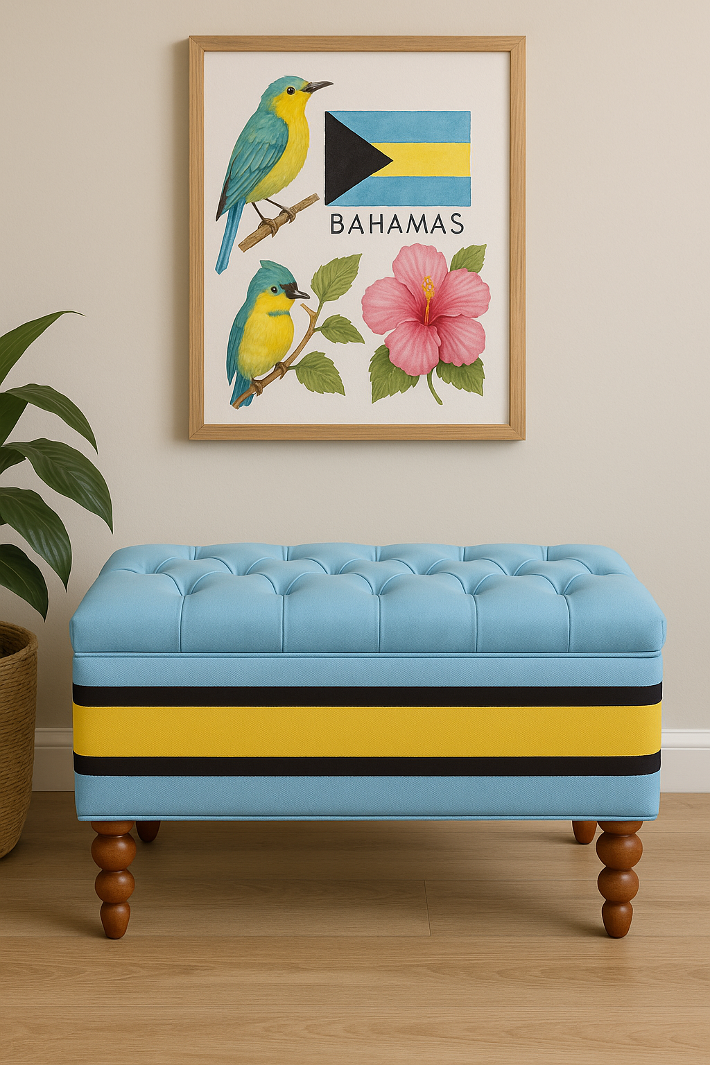 Caribbean Essence | Pearlwood Essence Storage Bench