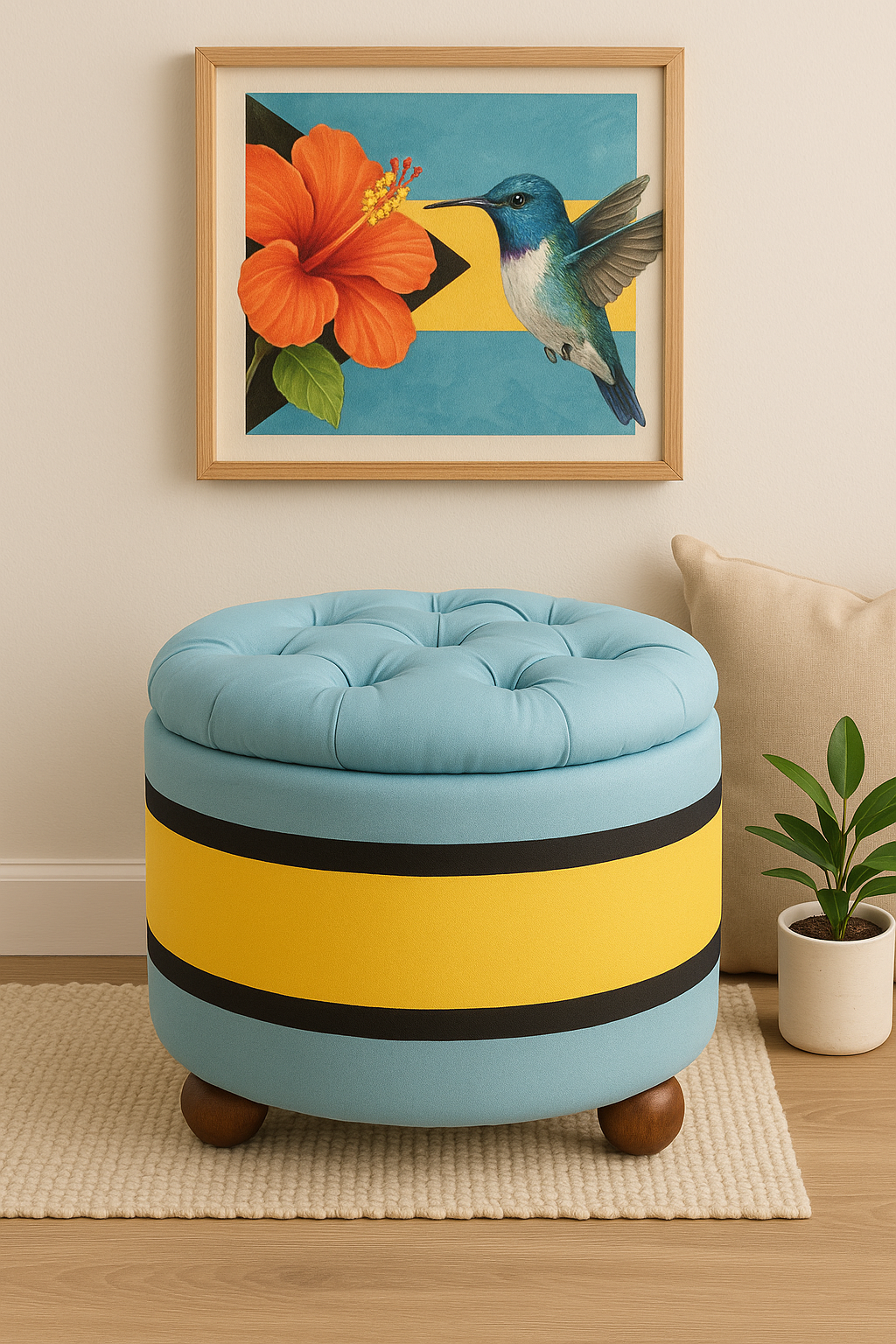 Caribbean Essence | Pearlwood Essence Storage Ottoman