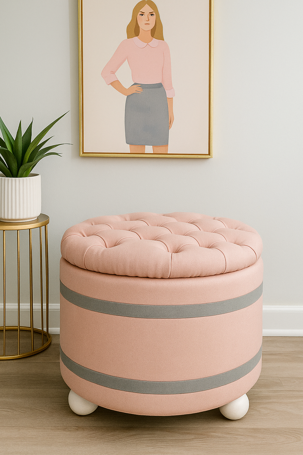 Sorority Inspired | Pearlwood Essence Storage Ottoman