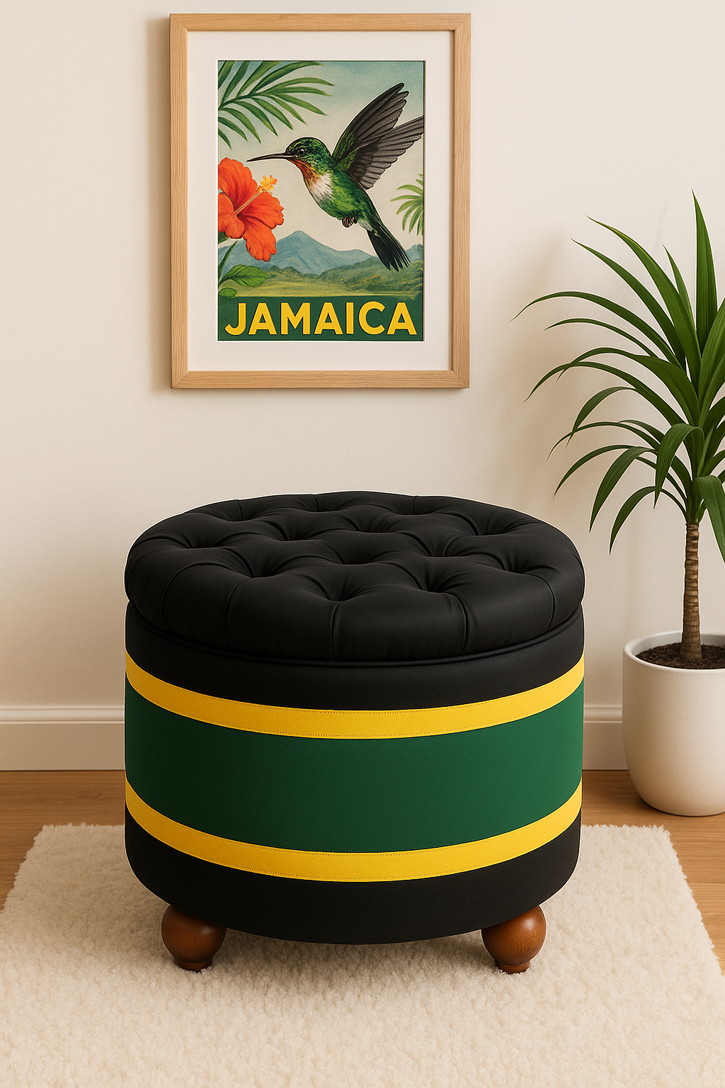 Caribbean Essence | Pearlwood Essence Storage Ottoman