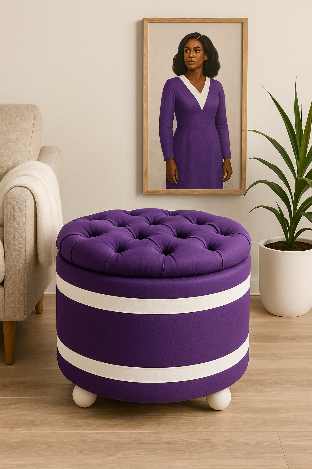 Sisterhood Inspired | Pearlwood Essence Storage Ottoman