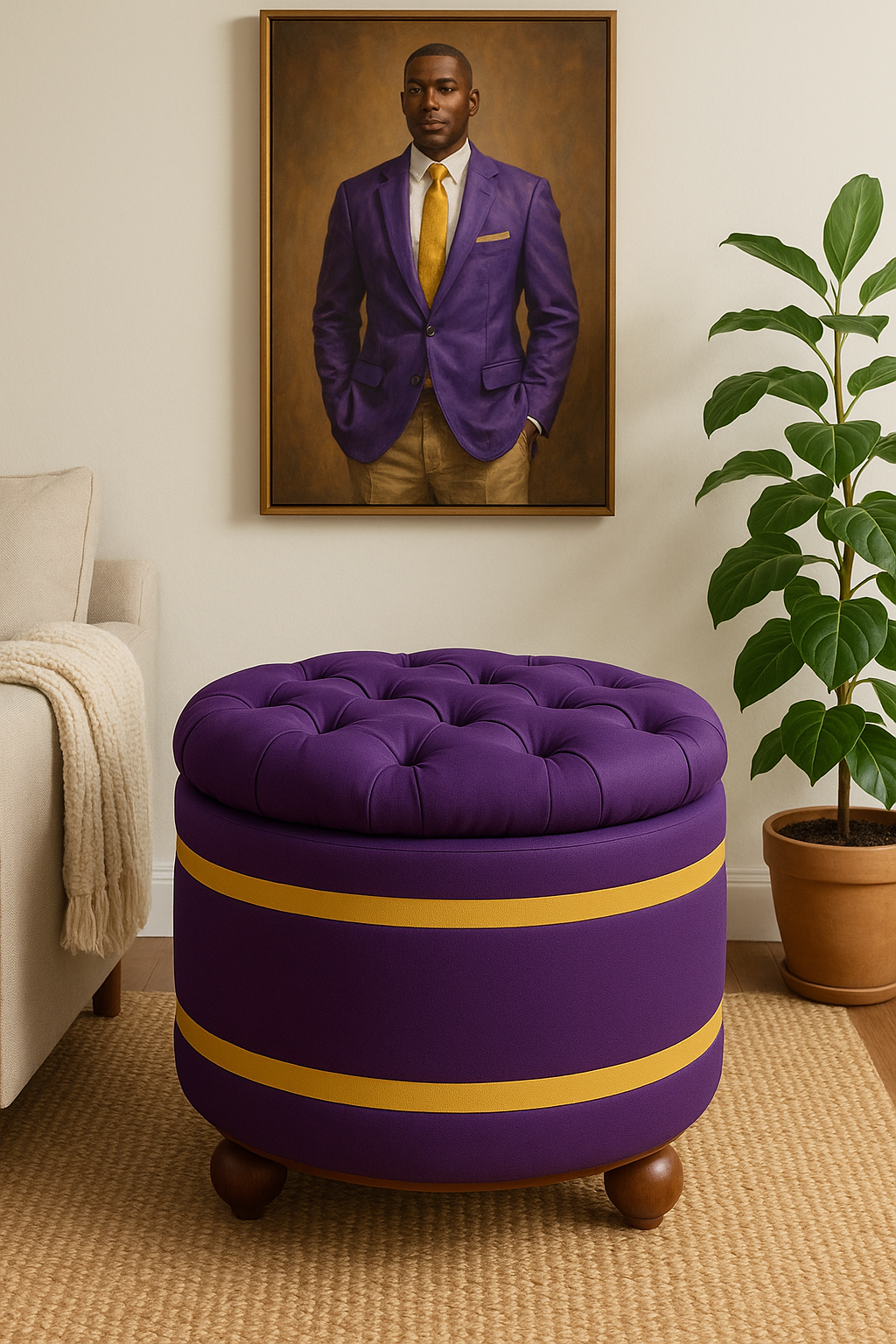 Brotherhood Inspired | Pearlwood Essence Storage Ottoman