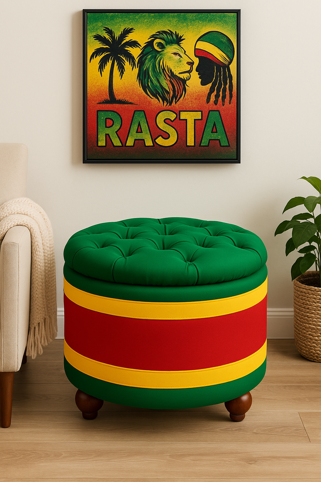 Caribbean Essence | Pearlwood Essence Storage Ottoman