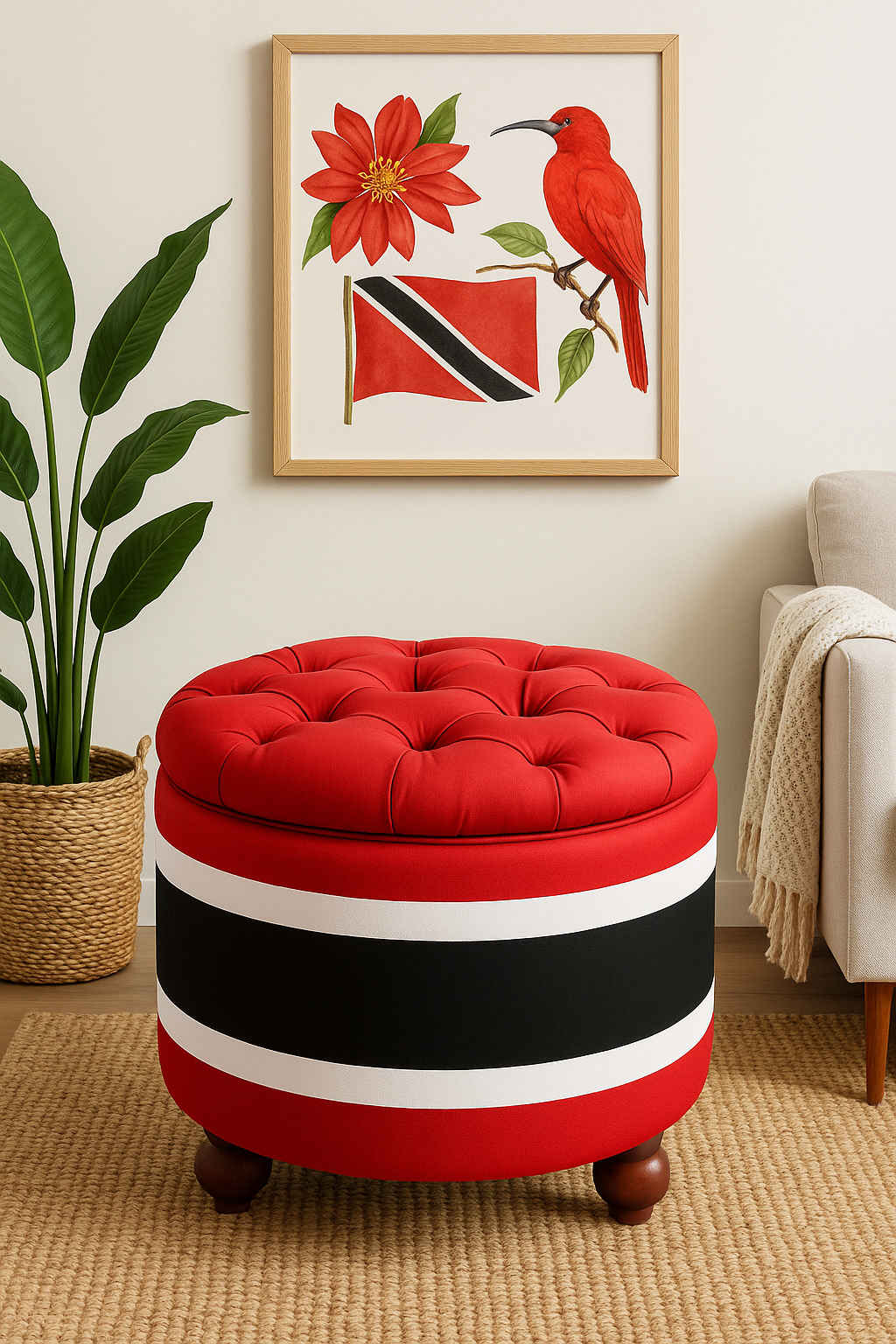 Caribbean Essence | Pearlwood Essence Storage Ottoman